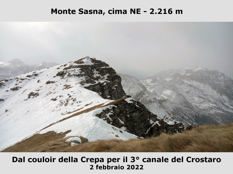 Monte Sasna dal couloir della Crepa