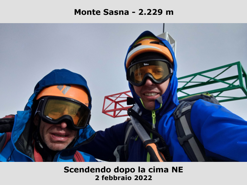 Monte Sasna dal Couloir della Crepa