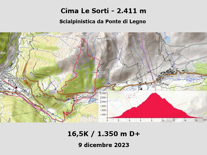 Scialpinistica per Cima Le Sorti