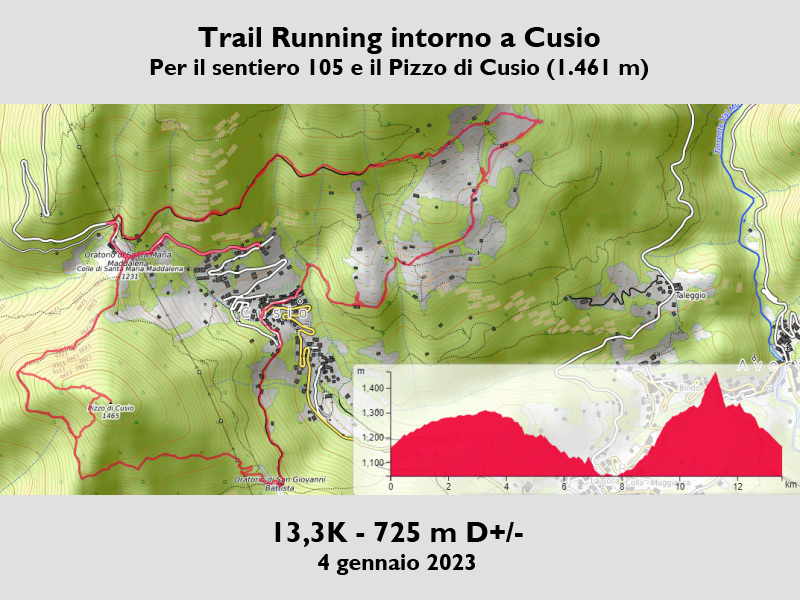 Trail running intorno a Cusio