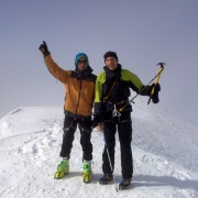 Io e Davide in cima alla Punta Gnifetti - 4.554 metri.